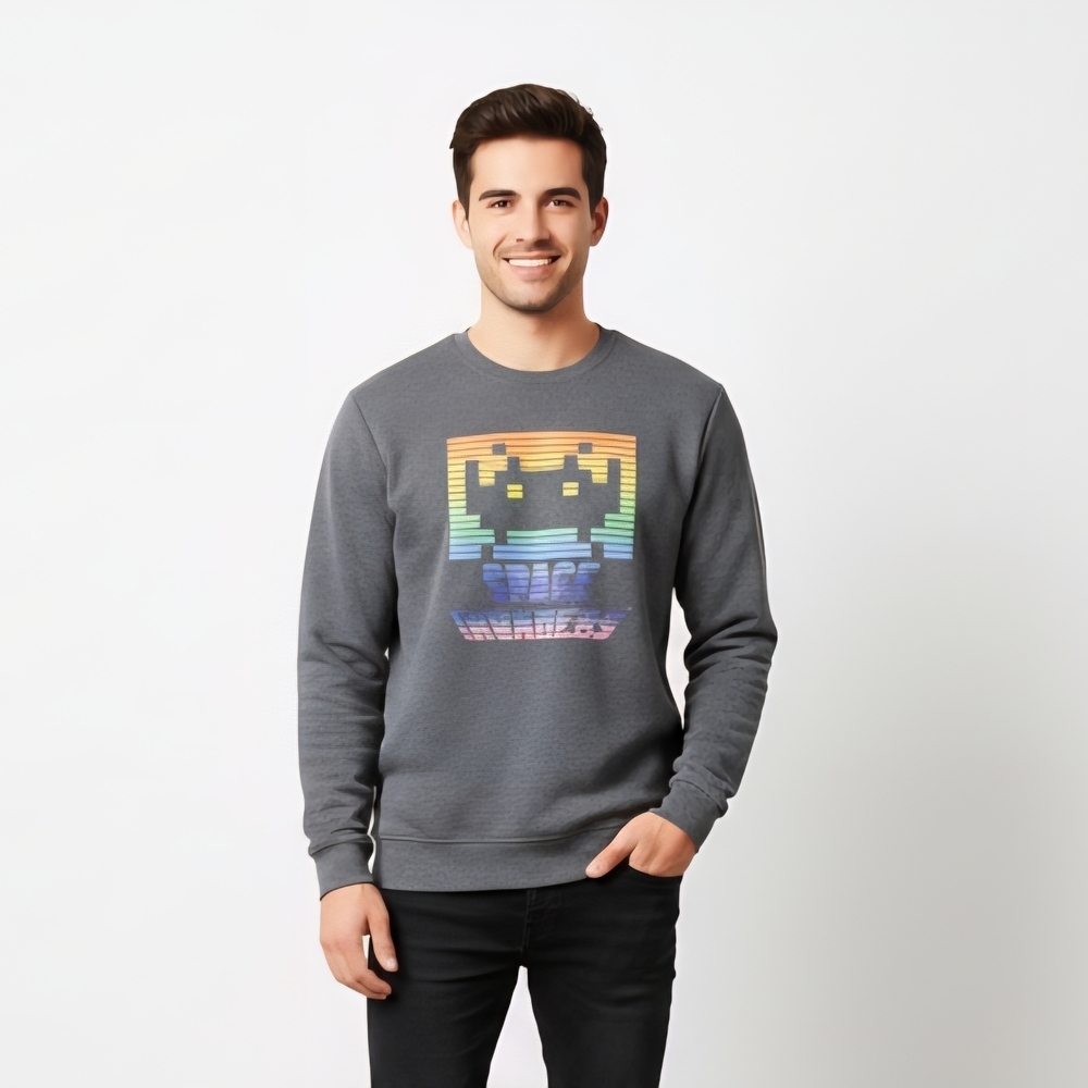 OFFICIAL Taito Space Invaders Retro Gaming Sweater Jumper Size M Crew Neck